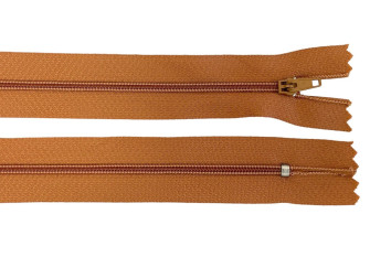 Non-removable 3-D zipper 20cm Caramel