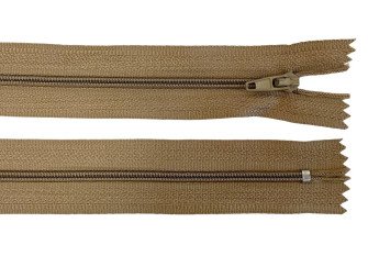 Unzipped 3-D zipper 20cm Light cocoa