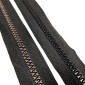 Decorative plastic zipper No.8 80cm Black pigiau