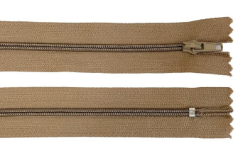 Unzipped 3-D zipper 20cm Light cocoa