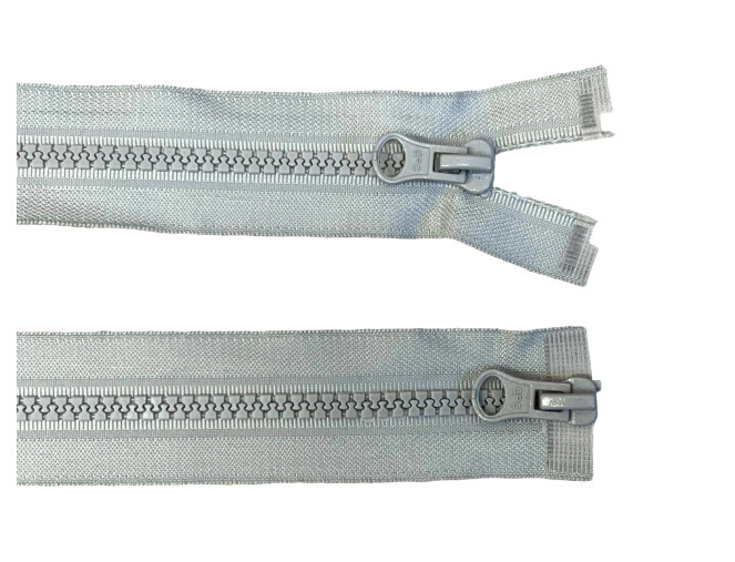 Back, plastic zip 1m Light grey