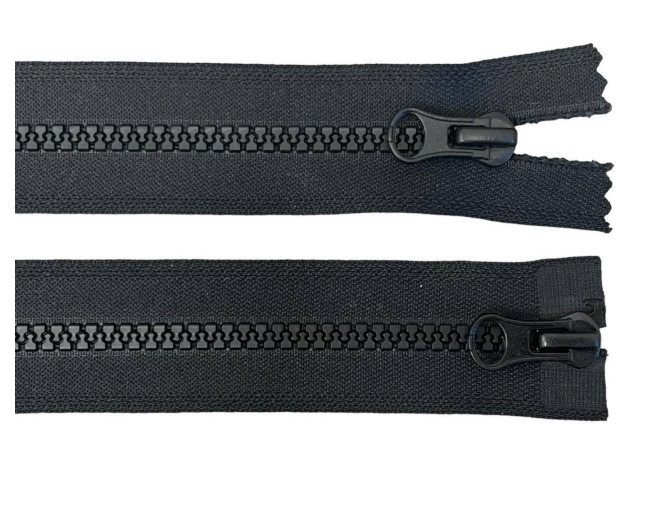 Dvipusis, plastikinis užtrauktukas 100cm Juodas