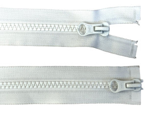 Back, plastic zip 90cm White
