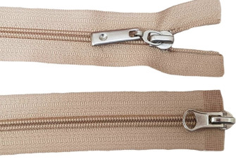 Dvipusis, spiralinis užtrauktukas 65cm Smėlio