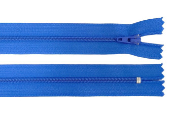 Non-removable 3-D zip 50cm Cornflower blue