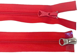 Dvipusis, spiralinis užtrauktukas 60cm Raudonas Dvipusis, spiralinis užtrauktukas 60cm Raudonas