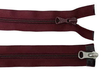 Dvipusis, spiralinis užtrauktukas 85cm Bordo