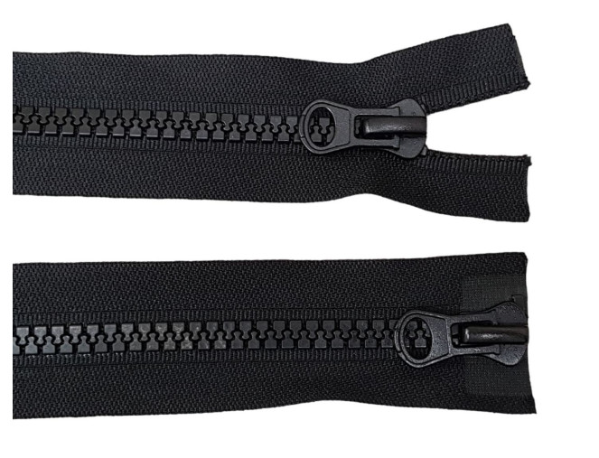 Back, plastic zipper No 8 | 65cm Black