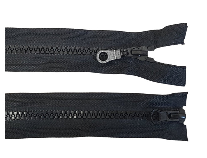 Back, plastic zipper No.5 | 65cm Black