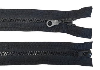 Back, plastic zipper No.5 | 65cm Black