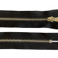Metal zipper 18cm Black with silver teeth