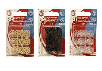 Plastic stamp 15mm | 9pcs | 3 colours