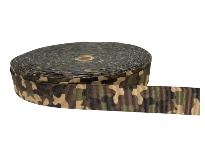Ribbon 25mm Camouflage