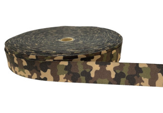 Ribbon 25mm Camouflage