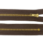 Metal zipper 16cm Brown