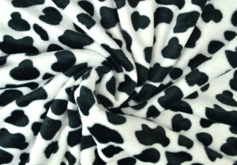 Fleece Black and white spots