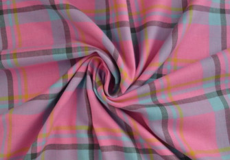 Languotas medvilninis audinys Rožinis Languotas medvilninis audinys Rožinis