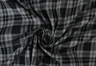 Languotas medvilninis audinys Tamsiai pilkas Languotas medvilninis audinys Tamsiai pilkas