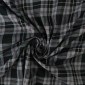 Checked cotton fabric Dark grey