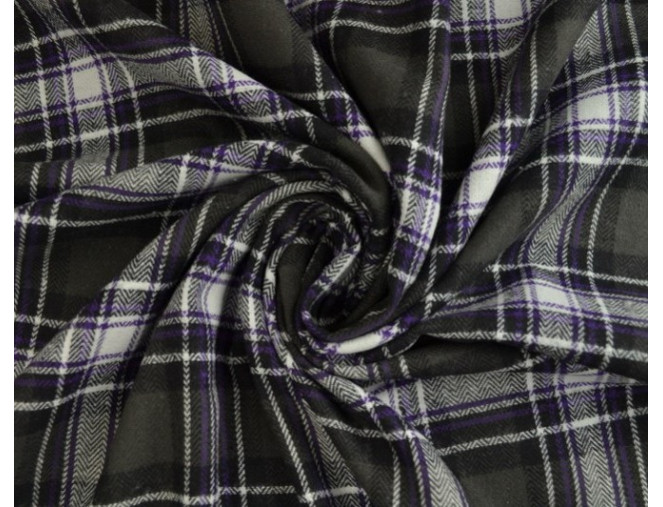 Languota flanelė Violetinė pilka