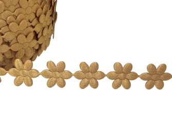 Flower ribbon 16 x 20mm | Beige