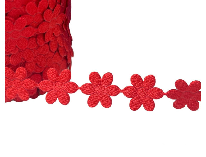 Flower ribbon 16 x 20mm | Red