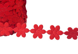 Flower ribbon 16 x 20mm | Red