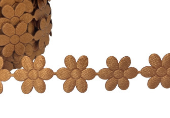 Flower ribbon 16 x 20mm | Light brown