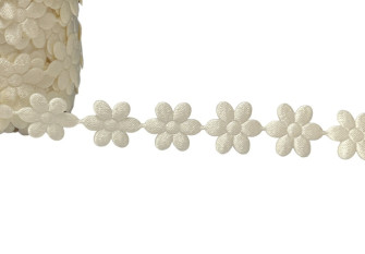 Flower ribbon 16 x 20mm | Ekru