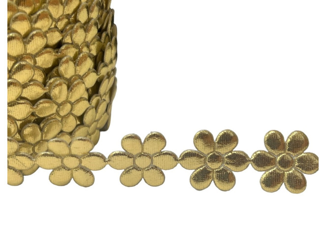Flower ribbon 17mm | Gold