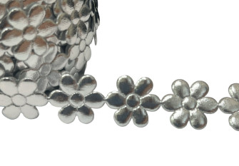 Flower Ribbon 17mm | Silver