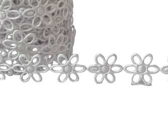 Flower ribbon 16mm. | White