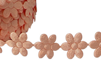 Flower Ribbon 16 x 20mm | Peach