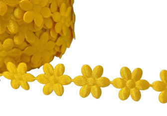 Flower ribbon 16 x 20mm | Yellow