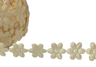Flower ribbon 14mm | Yellow