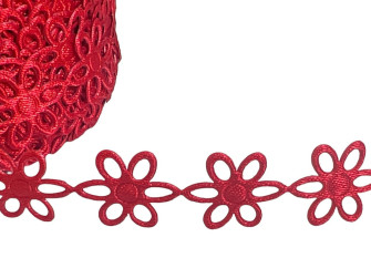 Flower ribbon 16mm. | Red