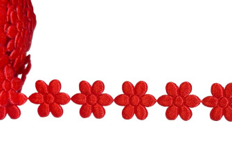 Flower ribbon 14 x 15mm | Red