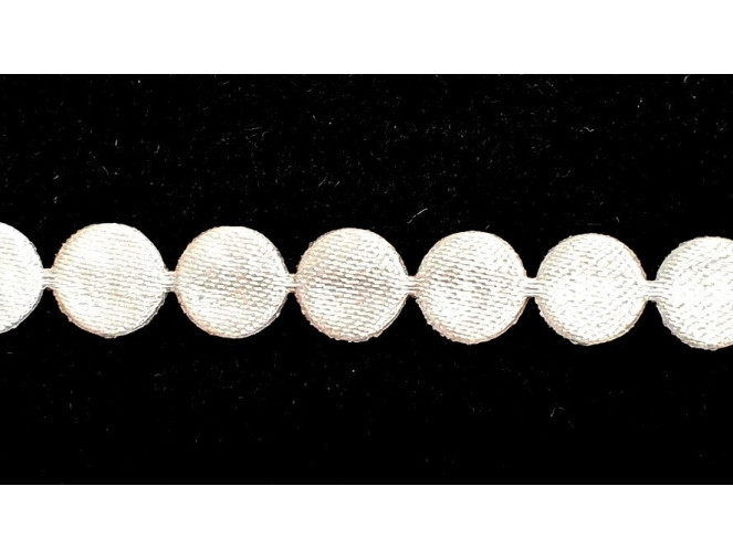 Dekoratyvinė juostelė Rutuliukai 8mm | Balta