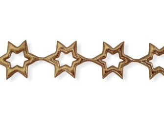 Decorative ribbon Stars 18mm | Gold