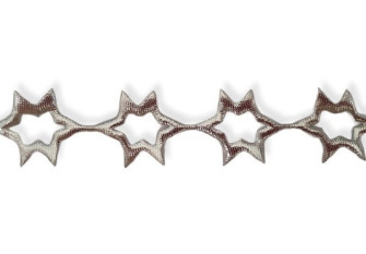 Decorative ribbon Stars 18mm | Silver