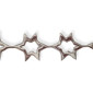 Decorative ribbon Stars 18mm | Silver