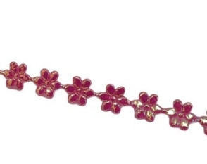 Juostelė iš gėlyčių 8mm | Rožinė Juostelė iš gėlyčių 8mm | Rožinė