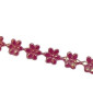 Ribbon of flowers 8mm | Pink