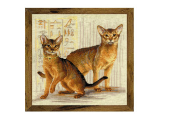 Embroidery kit Abyssinian cats