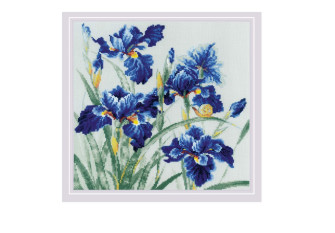 Embroidery kit Blue Irises