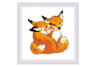 Embroidery kit Foxes
