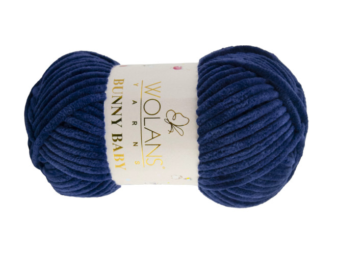 Wolans Yarns Bunny Baby 100g | 120m -10017 Tamsiai mėlyna