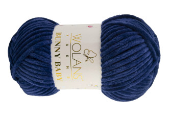 Wolans Yarns Bunny Baby 100g | 120m -10017 Tamsiai mėlyna