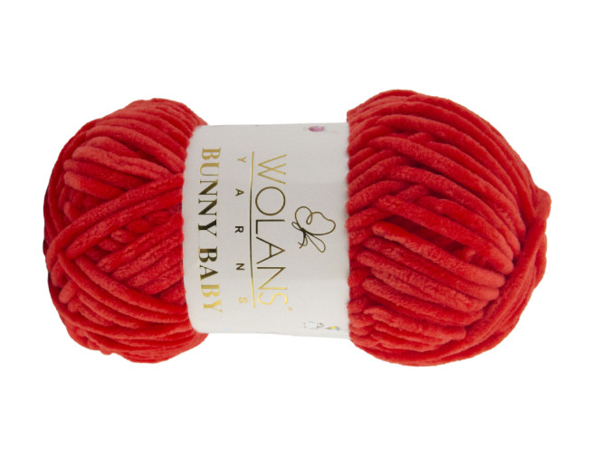Wolans Yarns Bunny Baby 100g | 120m -10008 Ryški raudona