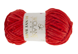 Wolans Yarns Bunny Baby 100g | 120m -10008 Ryški raudona
